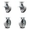 Service Caster 8 Inch Kingpinless Semi Steel Wheel Caster Brakes 2 Rigid, 2PK SCC-KP30S820-SSR-SLB-2-R-2 - alternate 1